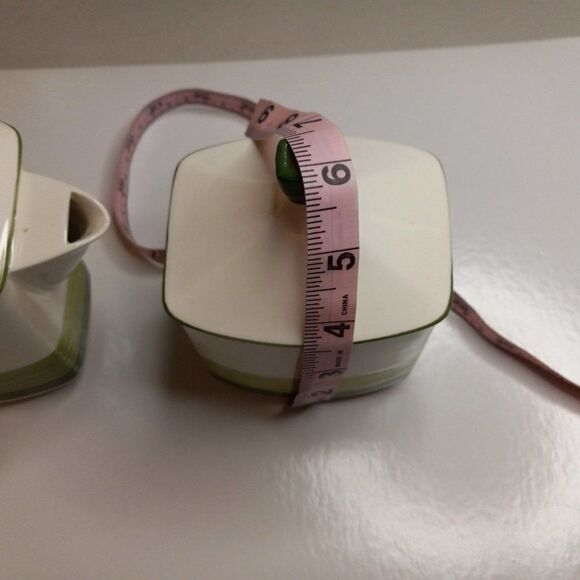 Imperial Stone Lidded Cream and sugar Fern Pattern # 4711 Cottagecore Kitsch - Picture 8 of 10